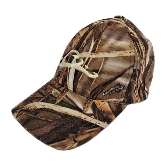 Drake Waterfowl Hat Advantage Shadow Grass Habitat Brown Adjustable Camo Cap - Picture 2 of 8